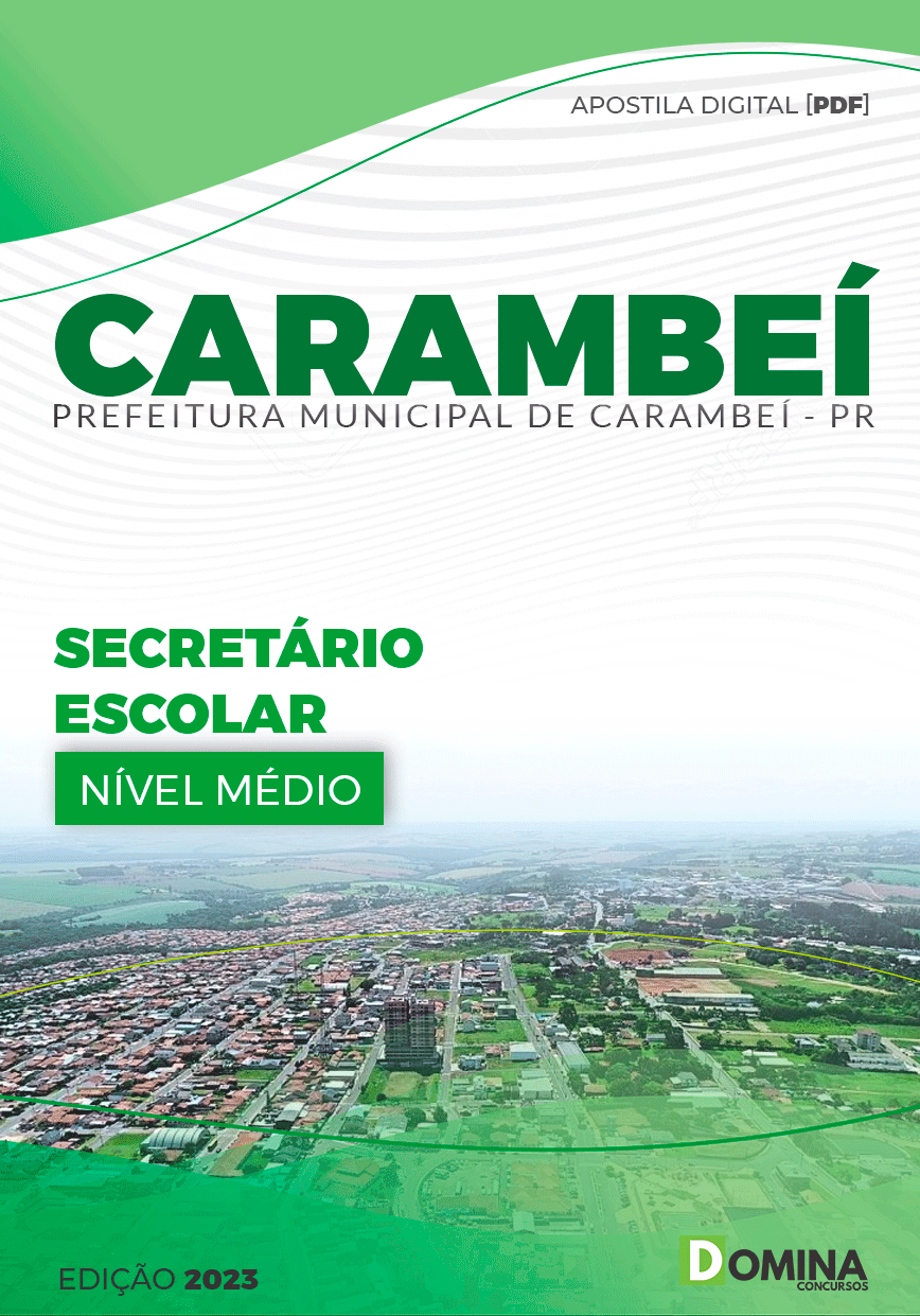 Apostila Pref Carambeí PR 2023 Secretário Escolar