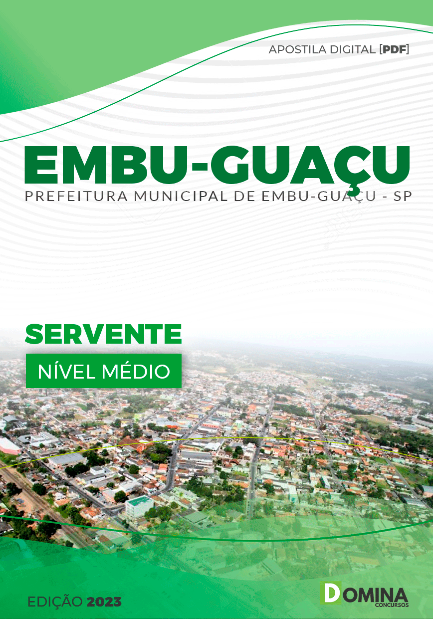 Apostila Concurso Pref Embu Guaçu SP 2023 Servente