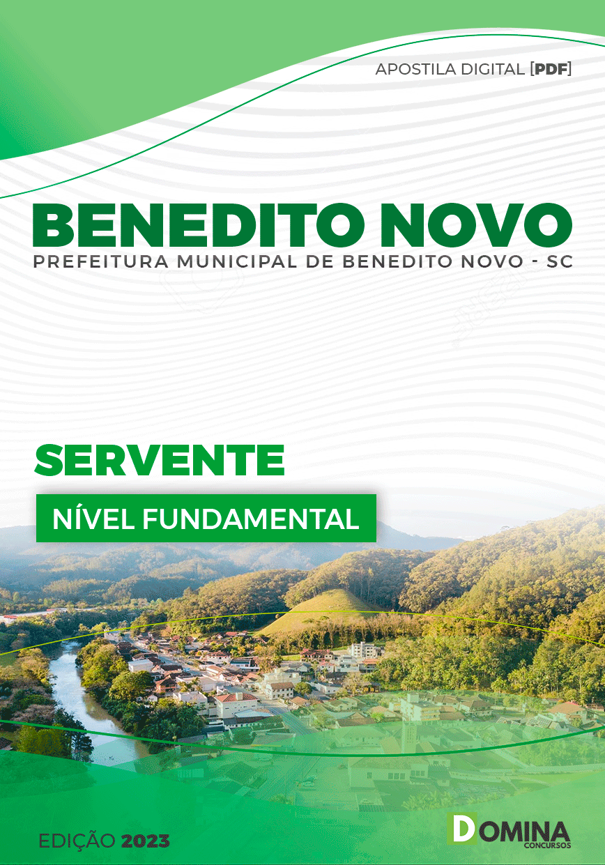 Apostila Pref Benedito Novo SC 2023 Servente