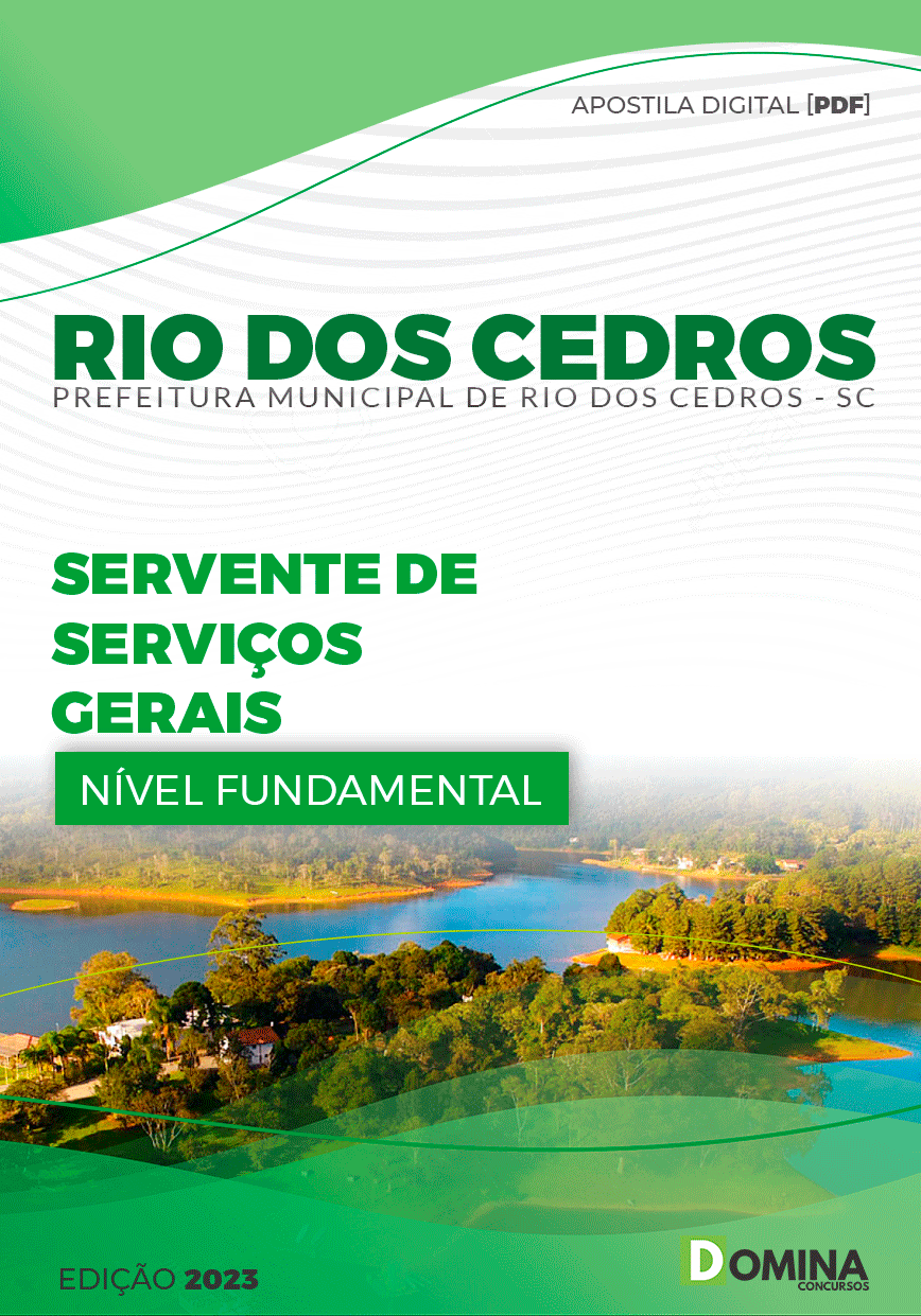 Apostila Pref Rio dos Cedros SC 2023 Servente de Serviços Gerais