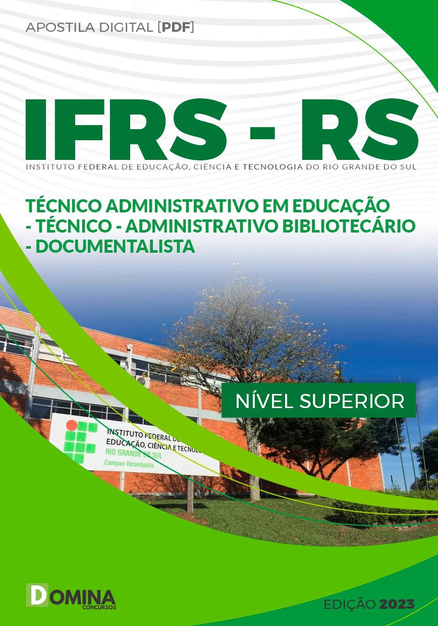 Apostila IFRS RS 2023 Técnico Administrativo Bibliotecário Documentalista