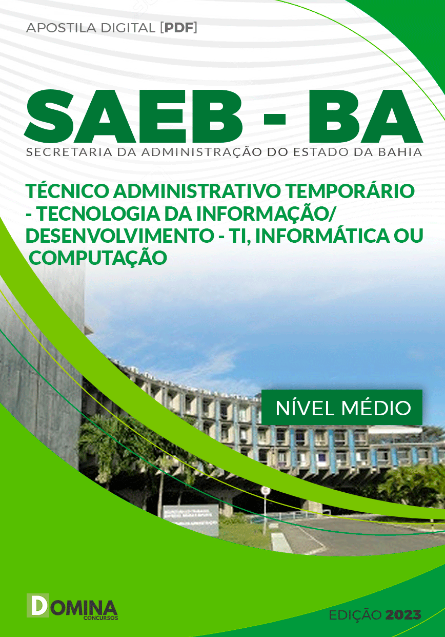 Apostila SAEB BA 2023 Técnico Tecnologia Informação Desenvolvimento