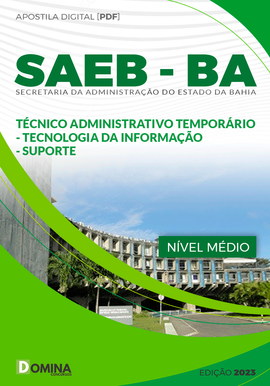 Apostila SAEB BA 2023 Técnico Tecnologia Informação Suporte