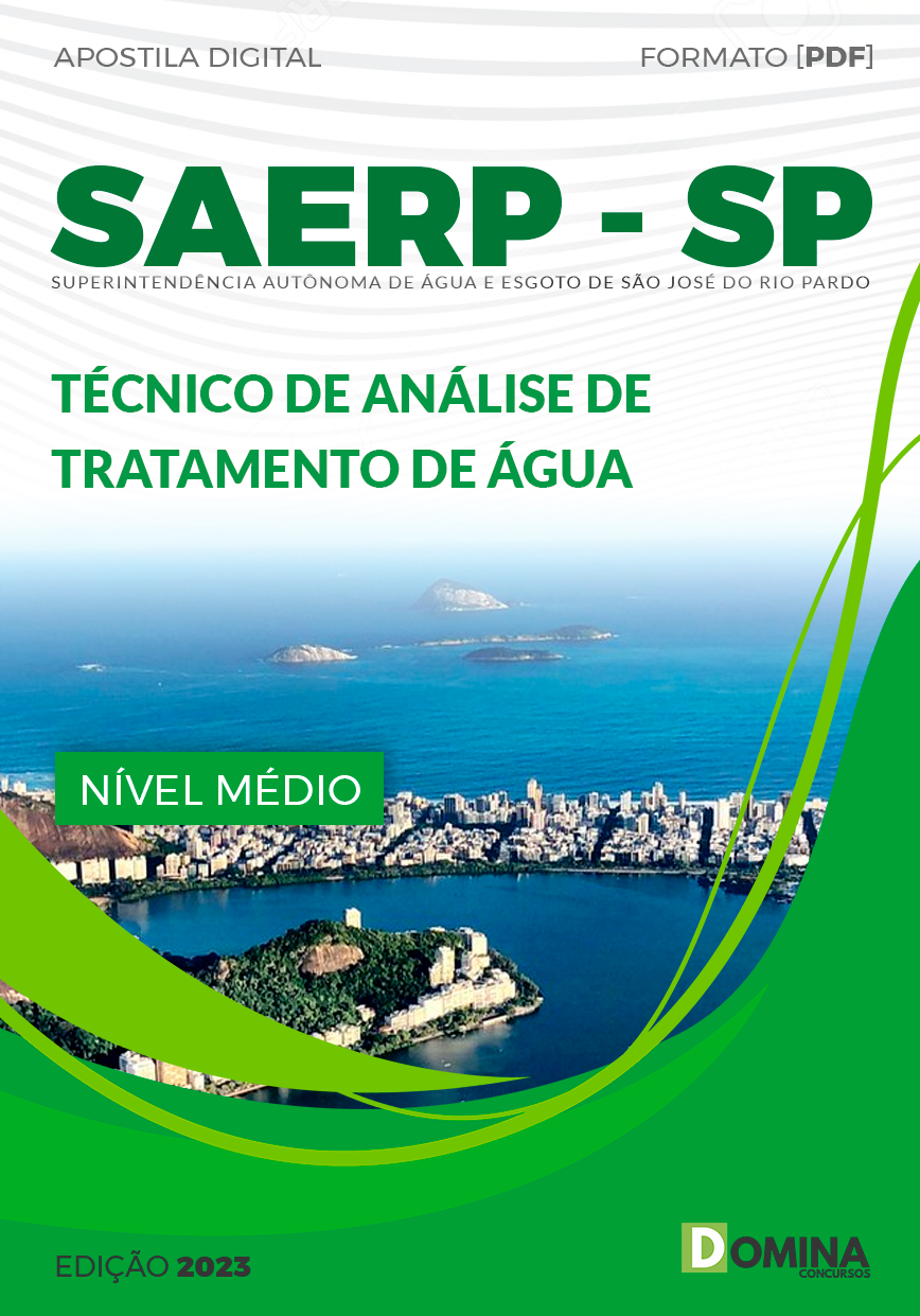 Apostila Concurso SAERP SP 2023 Técnico Analise Tratamento Água