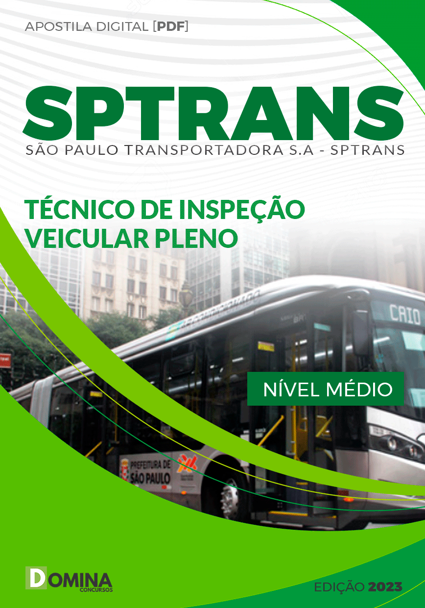 Apostila Concurso SPTrans SP 2024 Técnico Inspeção Veicular Pleno