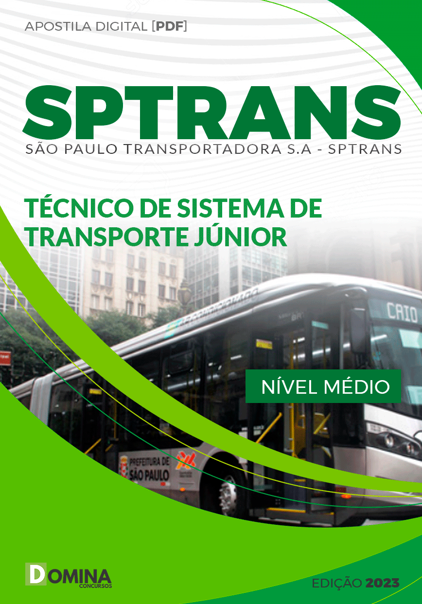 Apostila Concurso SPTrans SP 2024 Técnico Sistema Transporte Júnior