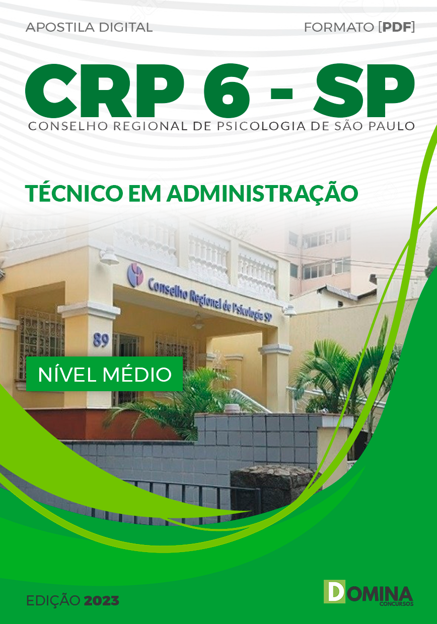 Apostila CRP 6ª Região SP 2023 Técnico em Administração
