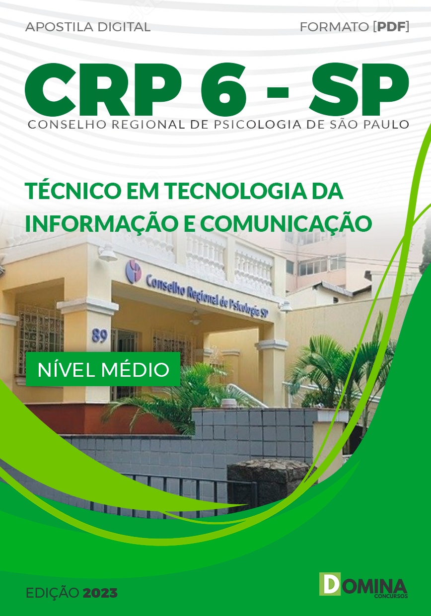 Apostila CRP 6ª Região SP 2023 Técnico Tecnologia Informação