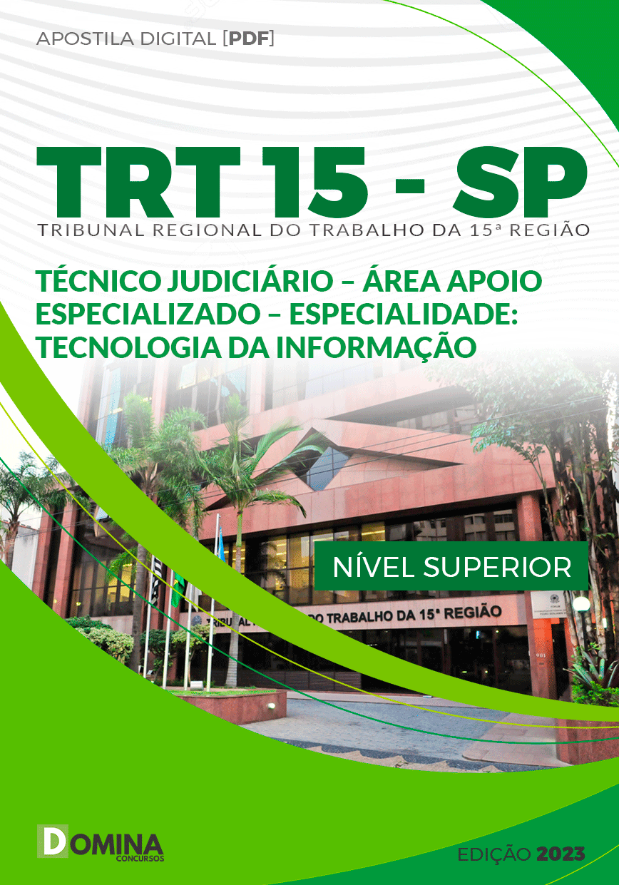 Apostila TRT 15 SP 2023 Técnico Judiciário Tecnologia Informação