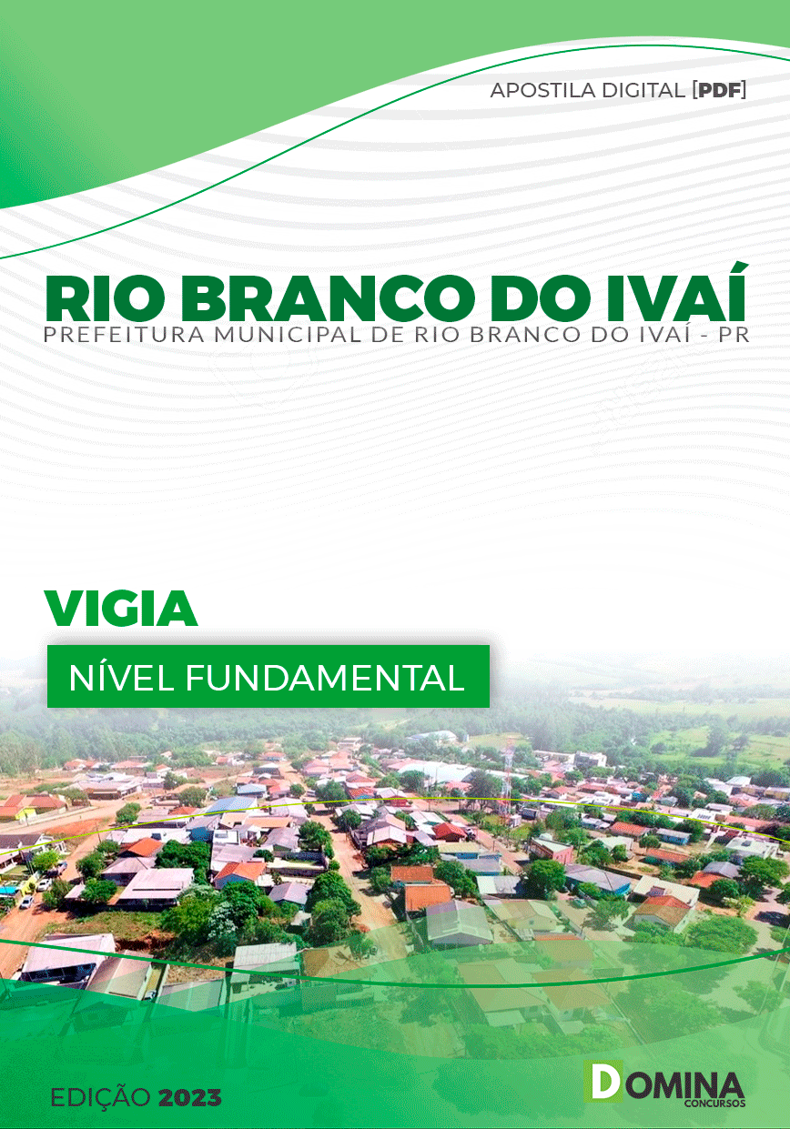 Apostila Pref Rio Branco do Ivaí PR 2023 Vigia