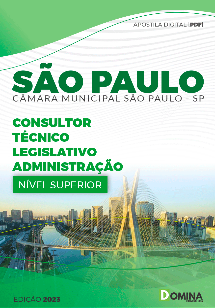 Apostila Câmara São Paulo SP 2024 Técnico Legislativo Administrativo