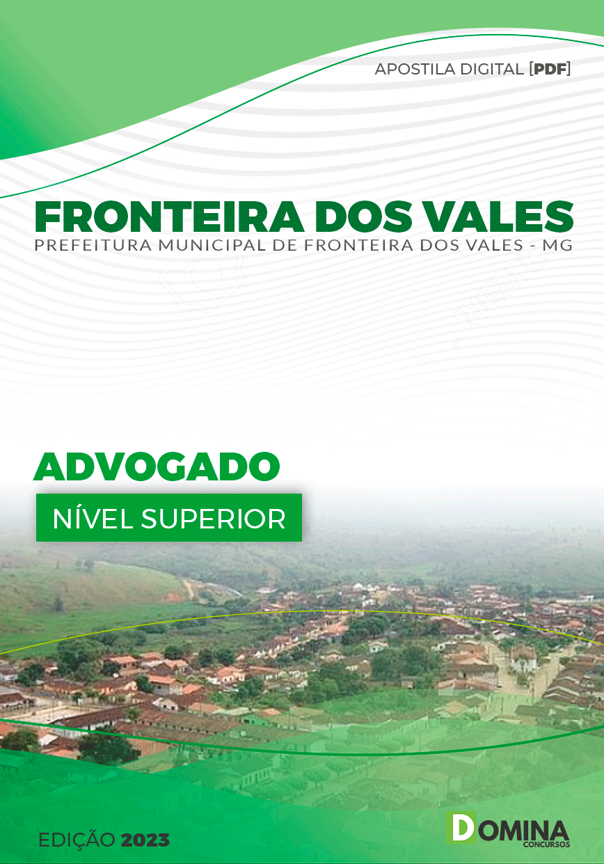 Apostila Pref Fronteira dos Vales MG 2024 Advogado