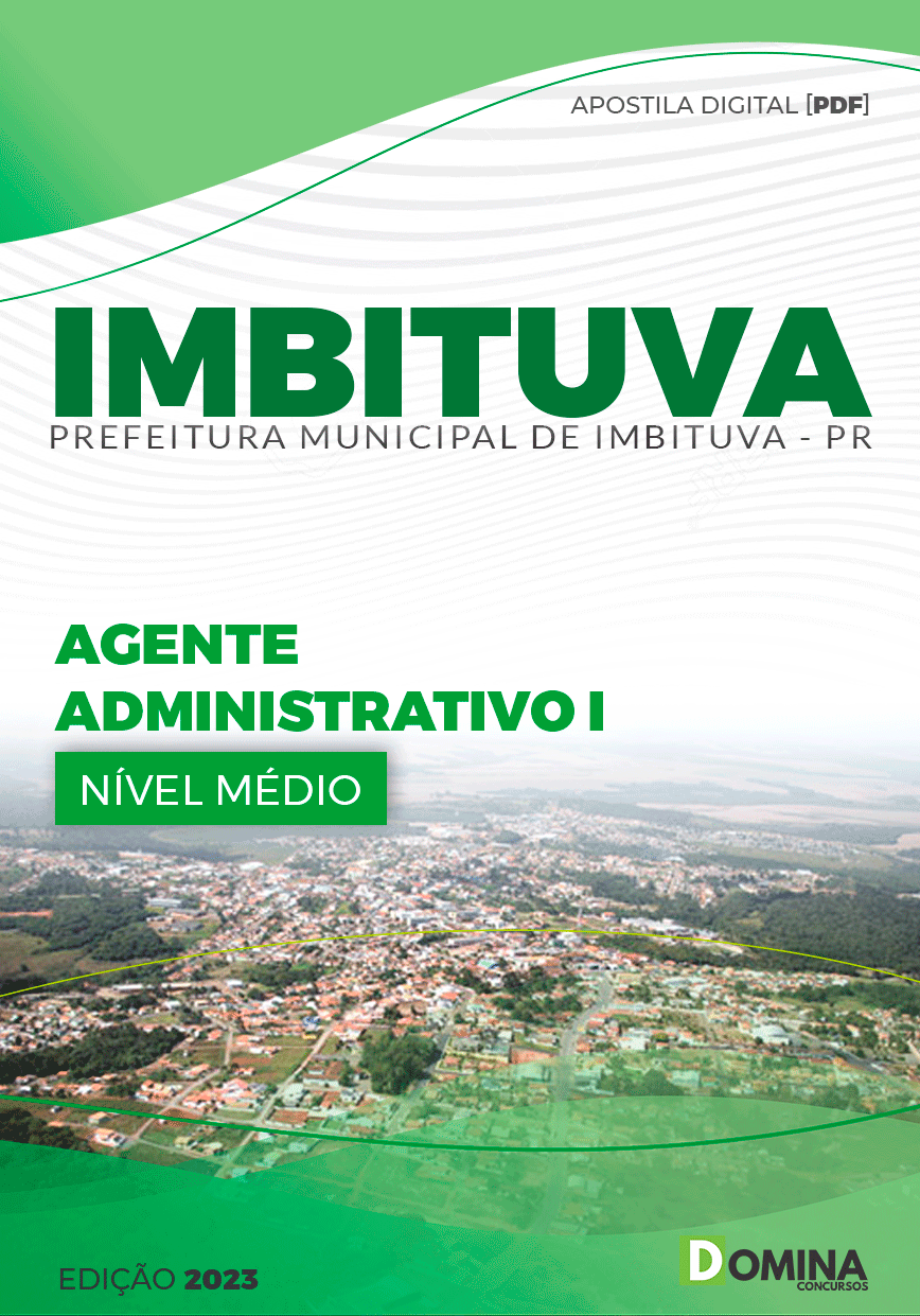 Apostila Prefeitura Imbituva PR 2023 Agente Administrativo I