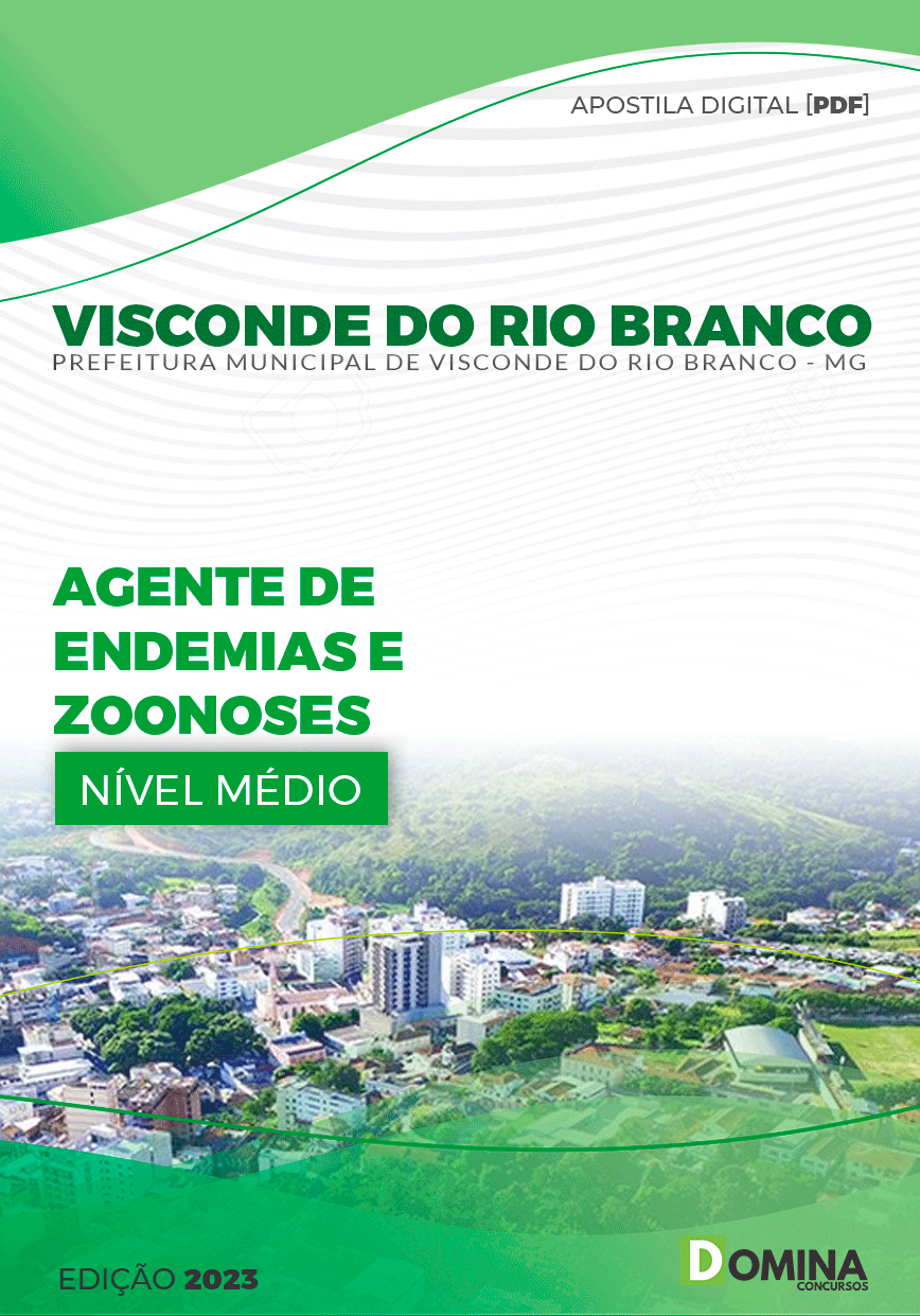 Apostila Pref Visconde do Rio Branco MG 2023 Agente Endemias Zoonoses
