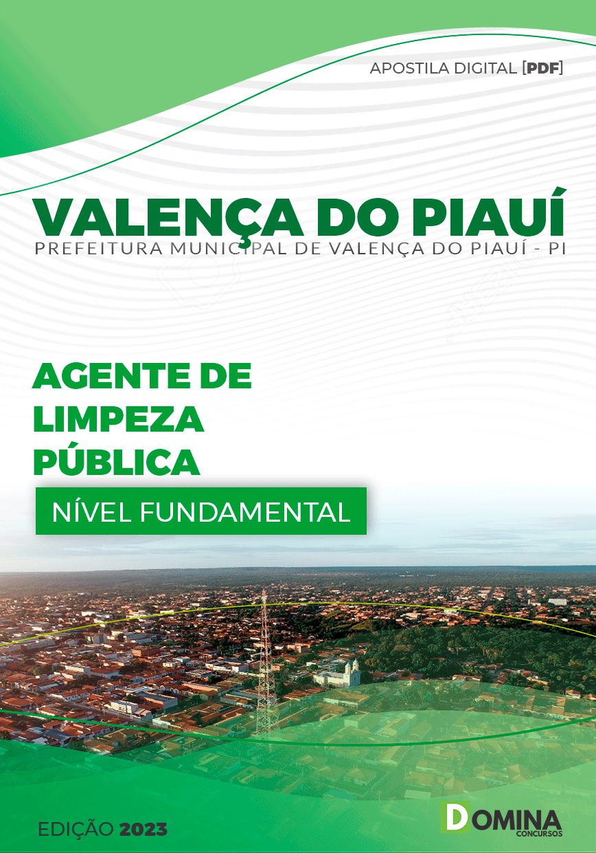 Apostila Concurso Pref Valença PI 2023 Agente Limpeza Público