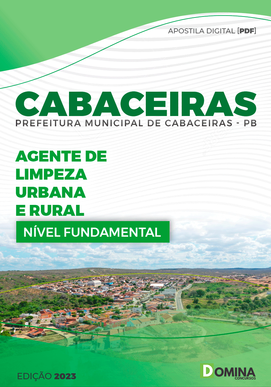 Apostila Pref Cabaceiras PB 2023 Agente Limpeza Urbana e Rural