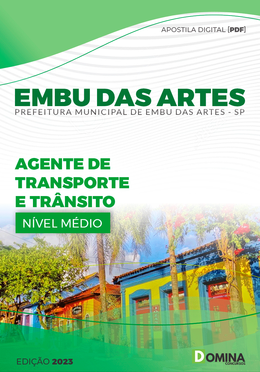 Apostila Pref Embu das Artes SP 2023 Agente Transporte Trânsito