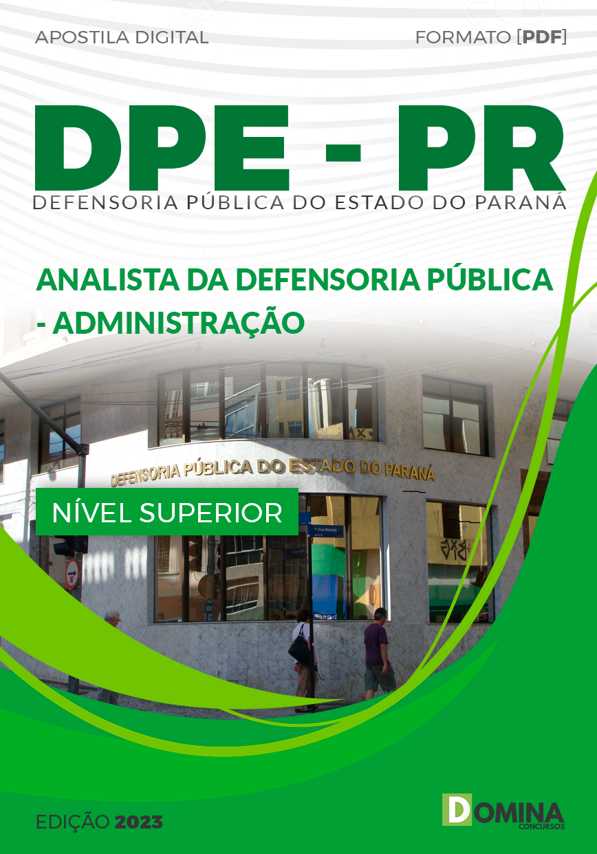 Apostila DPE PR 2024 Analista Defensoria Pública Administração