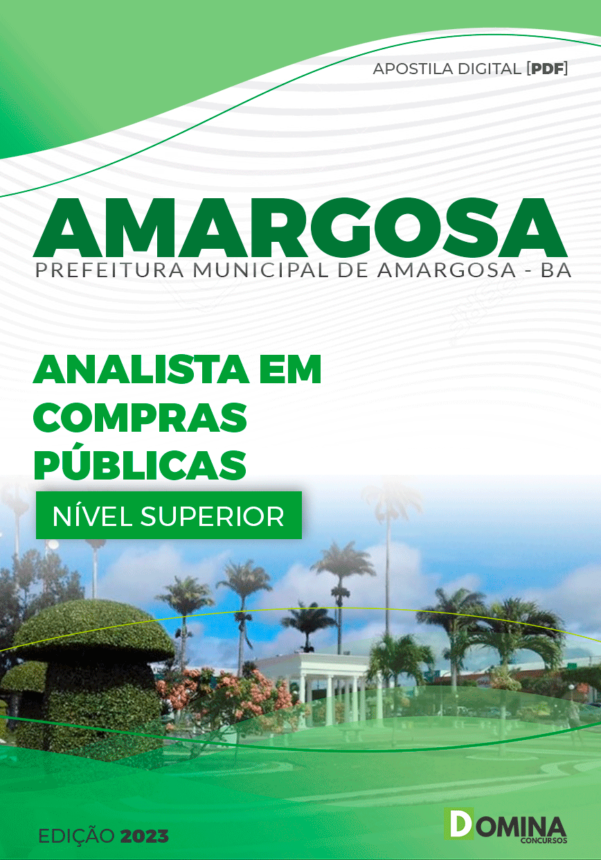 Apostila Pref Amargosa BA 2023 Analista em Compras Públicas