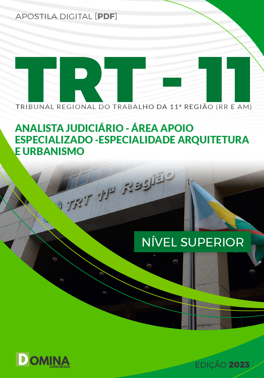 Apostila TRT 11 2024 Analista Judiciário Arquitetura