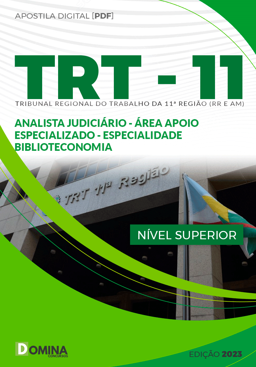 Apostila TRT 11 2024 Analista Judiciário Biblioteconomia