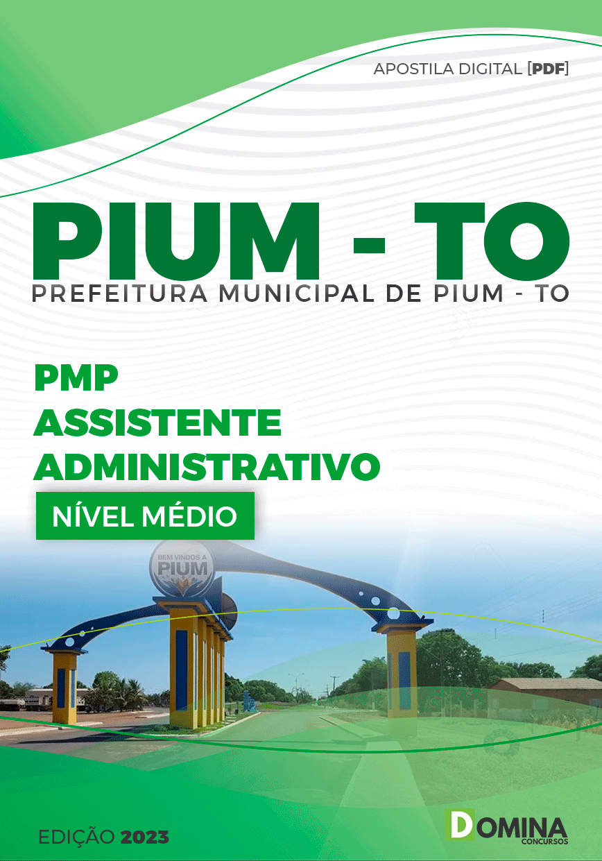 Apostila Concurso Pref Pium TO 2023 Assistente Administrativo