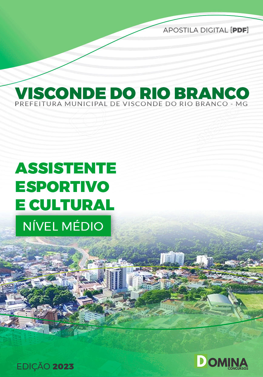 Apostila Pref Visconde do Rio Branco MG 2023 Assistente Esportivo Cultural