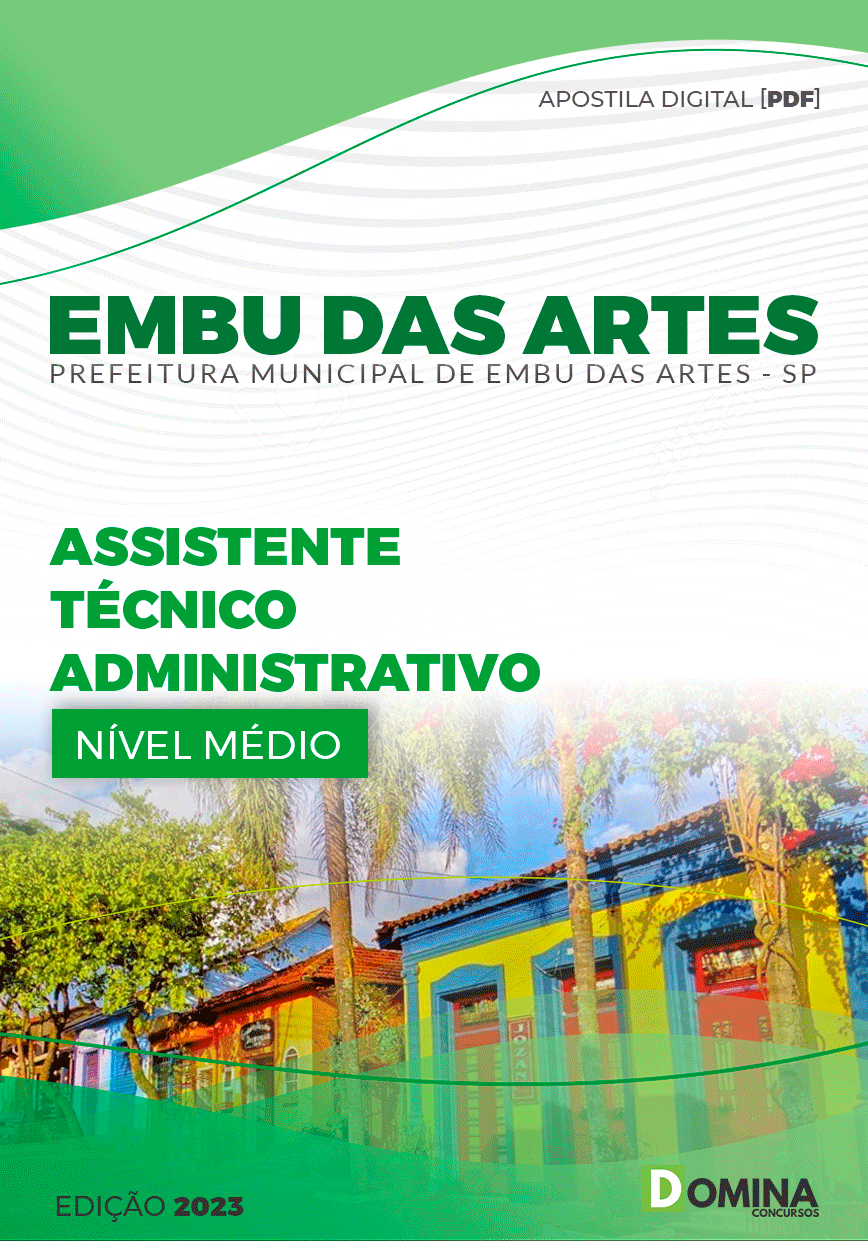 Apostila Pref Embu das Artes SP 2023 Assistente Técnico Administrativo