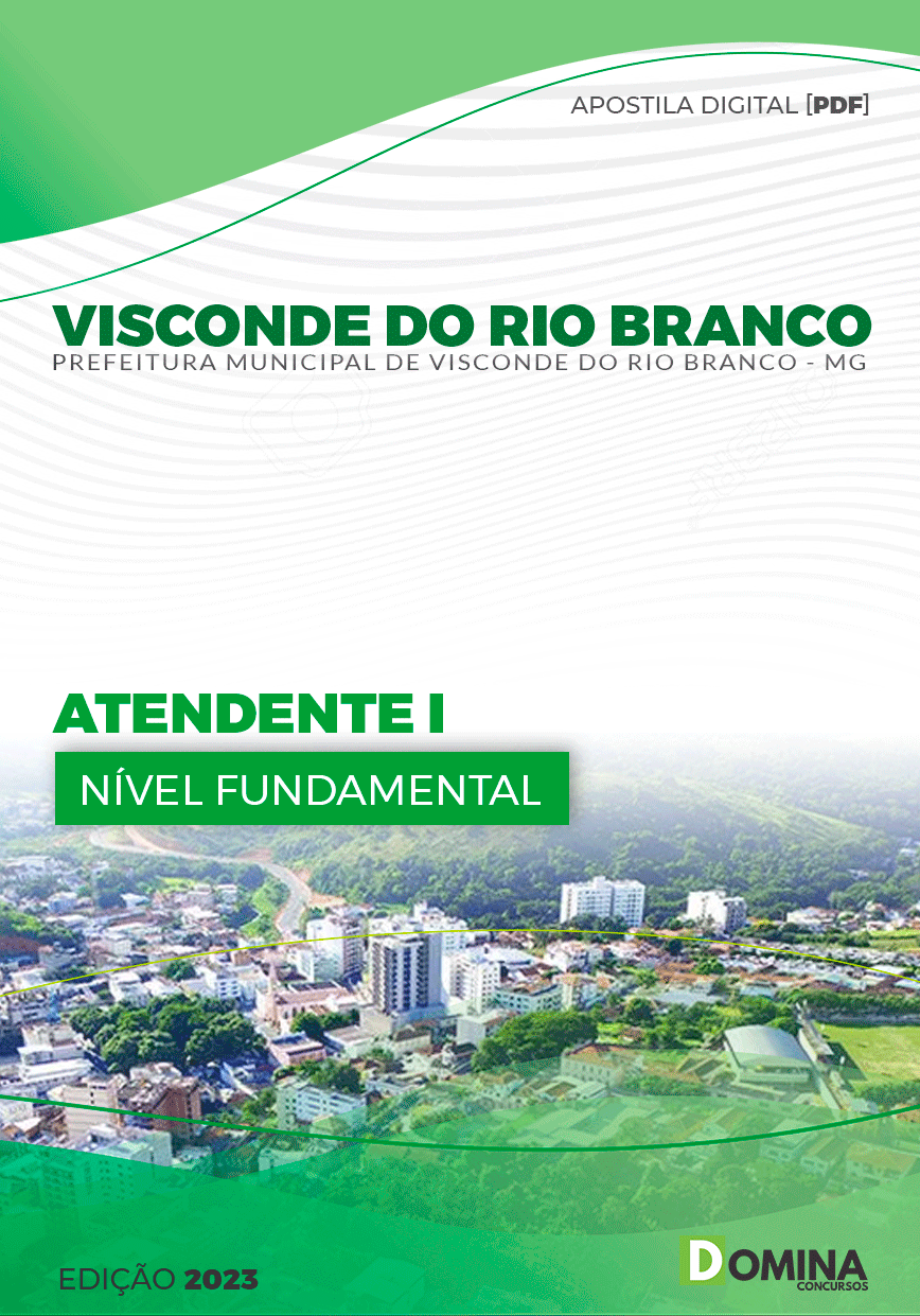 Apostila Pref Visconde do Rio Branco MG 2023 Atendente I