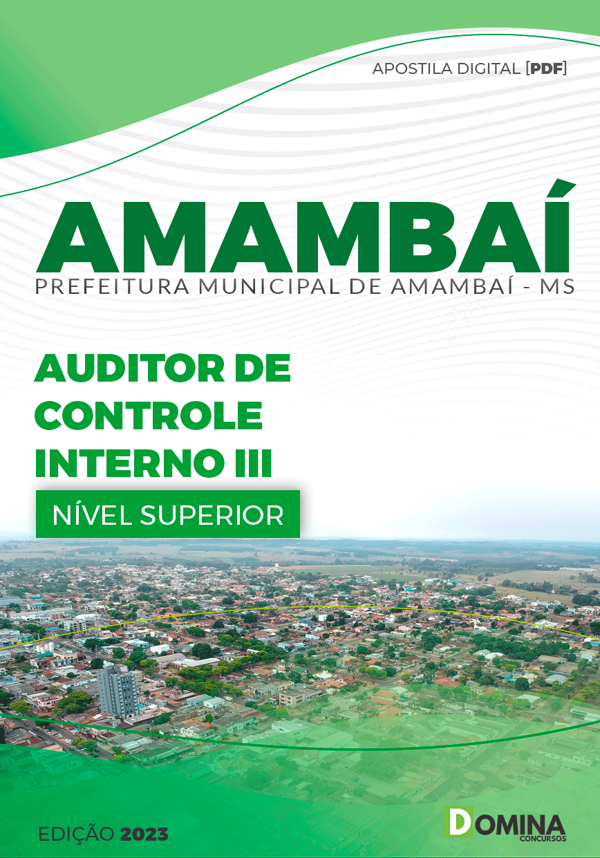 Apostila Concurso Pref Amambai MS 2023 Auditor Interno III