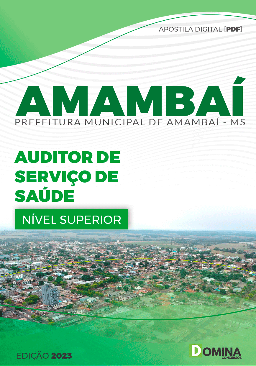 Apostila Concurso Pref Amambai MS 2023 Auditor Serviço Saúde