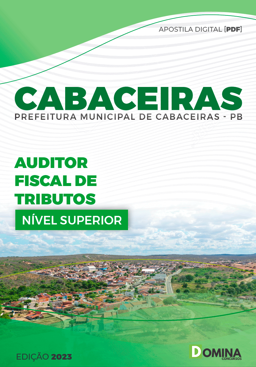 Apostila Pref Cabaceiras PB 2023 Auditor Fiscal de Tributos