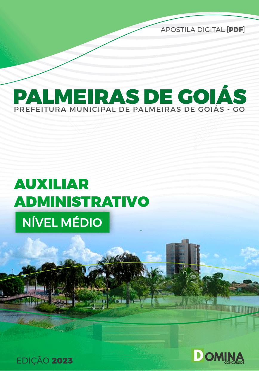 Apostila Pref Palmeiras de Goiás GO 2024 Auxiliar Administrativo