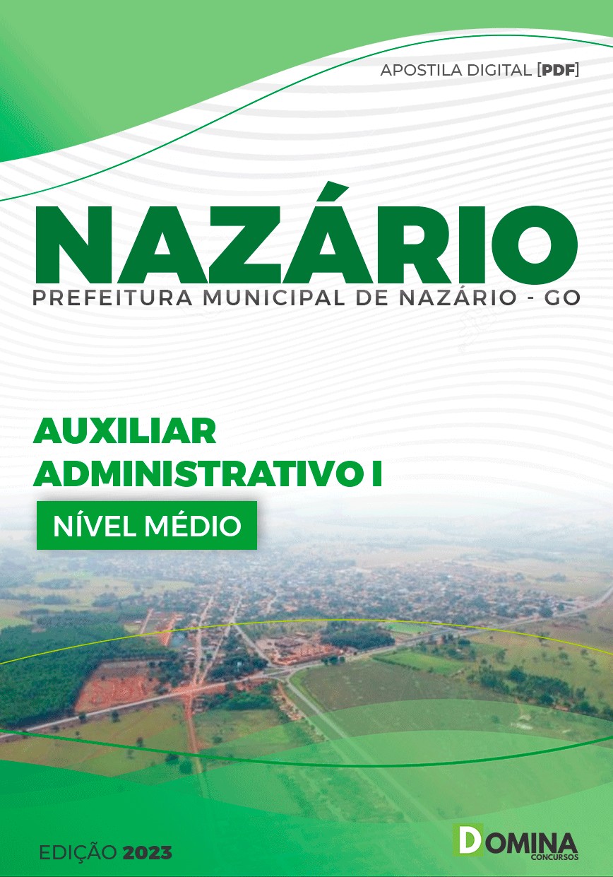 Apostila Pref Nazário GO 2023 Auxiliar Administrativo