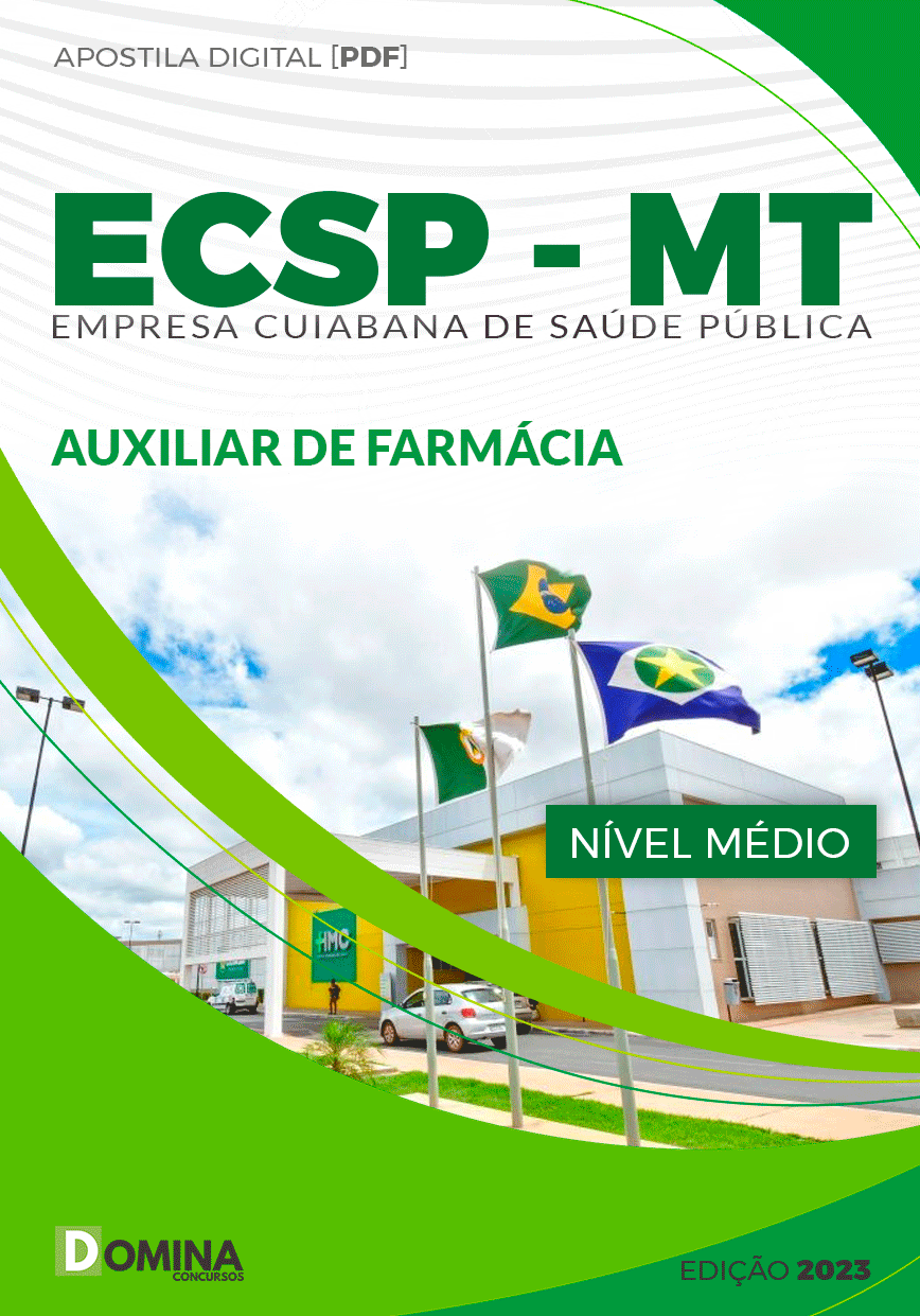 Apostila Concurso ECSP MT 2023 Auxiliar Farmácia