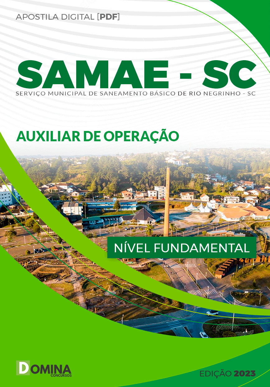 Apostila SAMAE Rio Negrinho SC 2023 Auxiliar de Operação