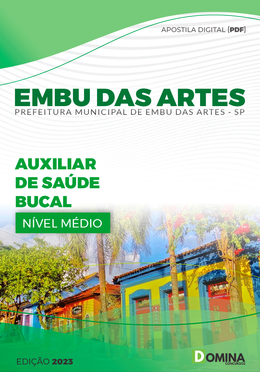 Apostila Pref Embu das Artes SP 2023 Auxiliar Saúde Bucal