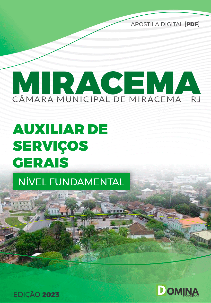 Apostila Câmara Miracema RJ 2023 Auxiliar de Serviços Gerais