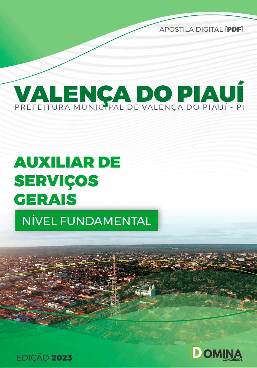 Apostila Concurso Pref Valença PI 2023 Auxiliar Serviços Gerais