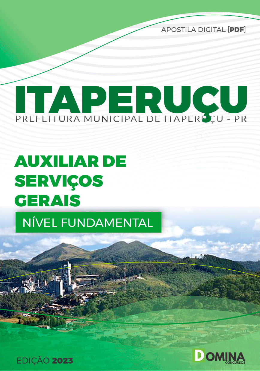 Apostila Concurso Pref Itaperuçu PR 2023 Auxiliar Serviços Gerais