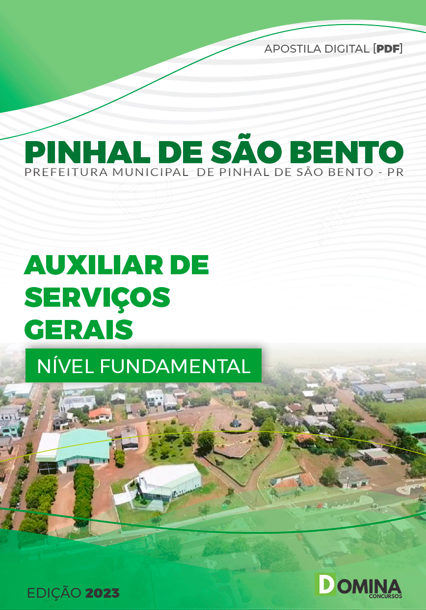 Apostila Pref Pinhal de São Bento PR 2023 Auxiliar Serviço Gerais
