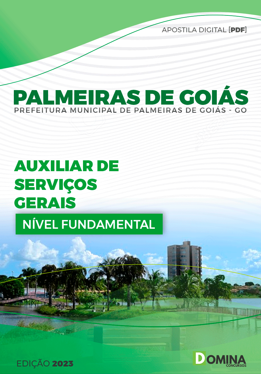 Apostila Pref Palmeiras de Goiás GO 2024 Auxiliar Serviços Gerais