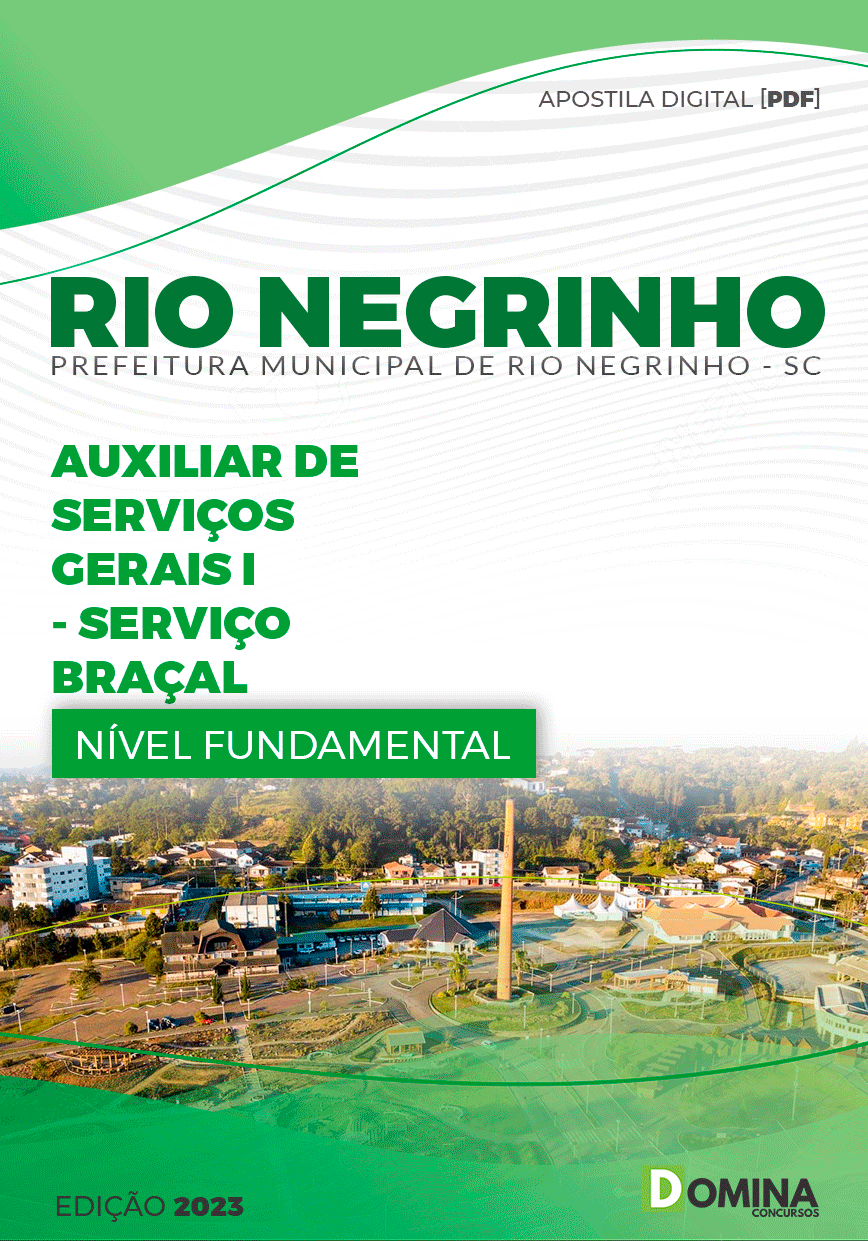 Apostila Pref Rio Negrinho SC 2023 Auxiliar Serviços Gerais I