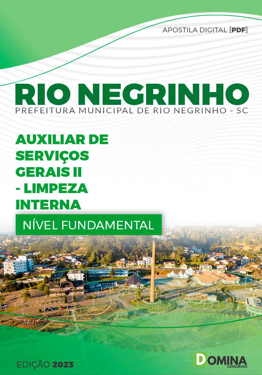 Apostila Pref Rio Negrinho SC 2023 Auxiliar Serviços Gerais II
