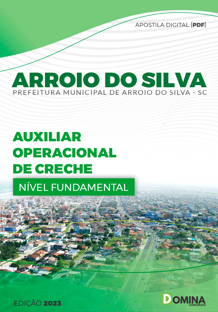 Apostila Pref Arroio do Silva SC 2023 Auxiliar Operacional Creche
