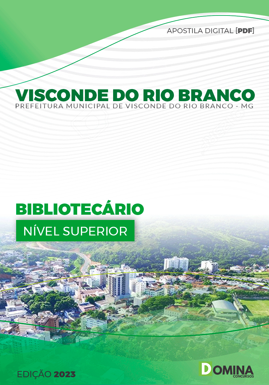 Apostila Pref Visconde do Rio Branco MG 2023 Bibliotecário