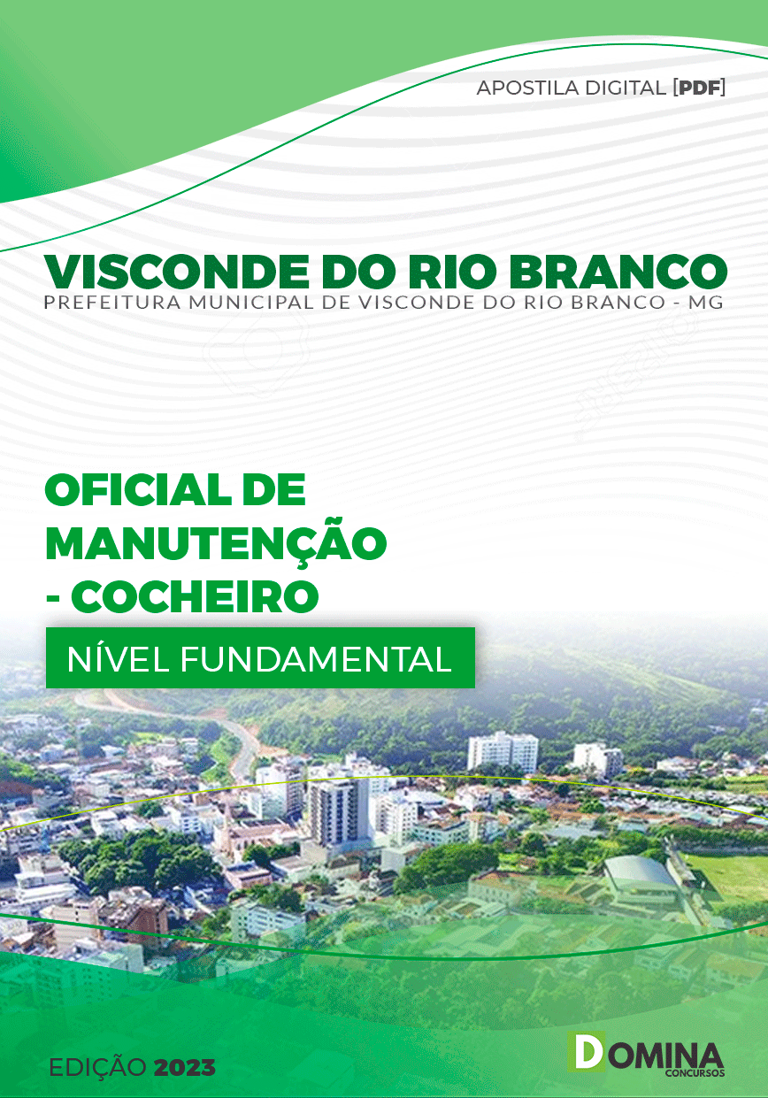 Apostila Pref Visconde do Rio Branco MG 2023 Cocheiro
