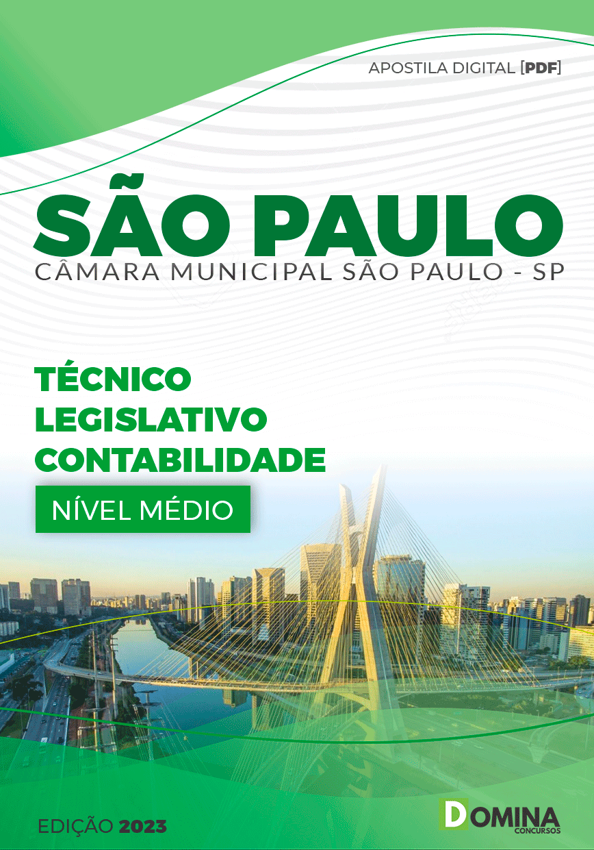 Apostila Câmara São Paulo SP 2024 Técnico Legislativo Contabilidade