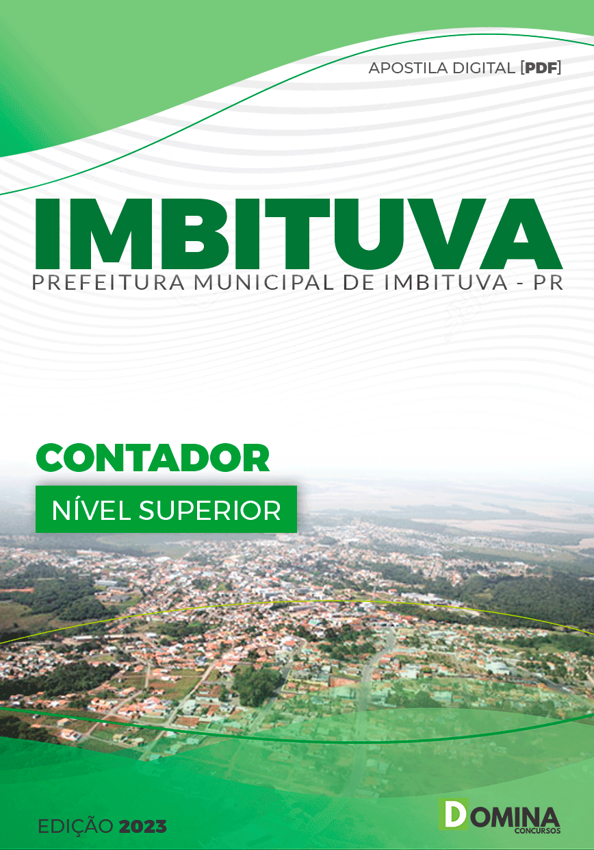 Apostila Prefeitura Imbituva PR 2023 Contador