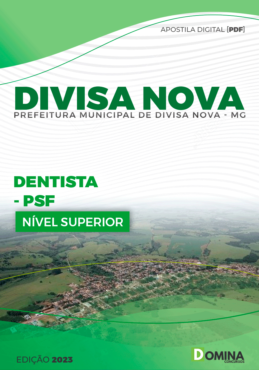 Apostila Prefeitura Divisa Nova MG 2023 Dentista PSF